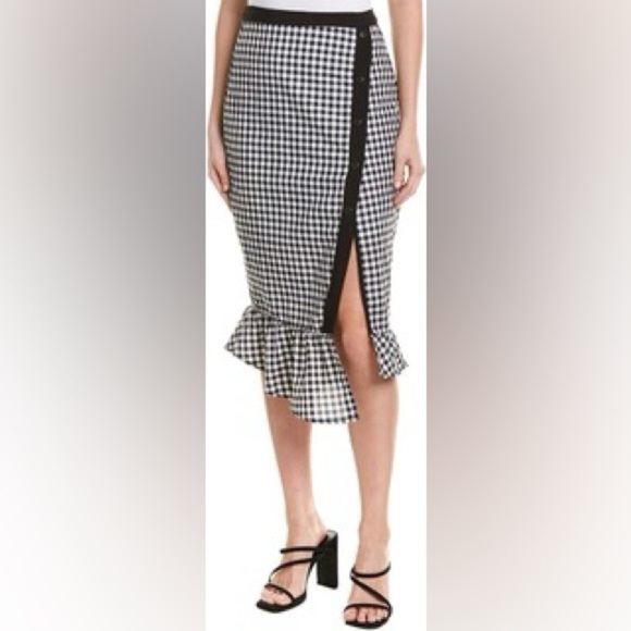 BCBGeneration Gingham Pencil Midi Skirt NWOT - Picture 1 of 9